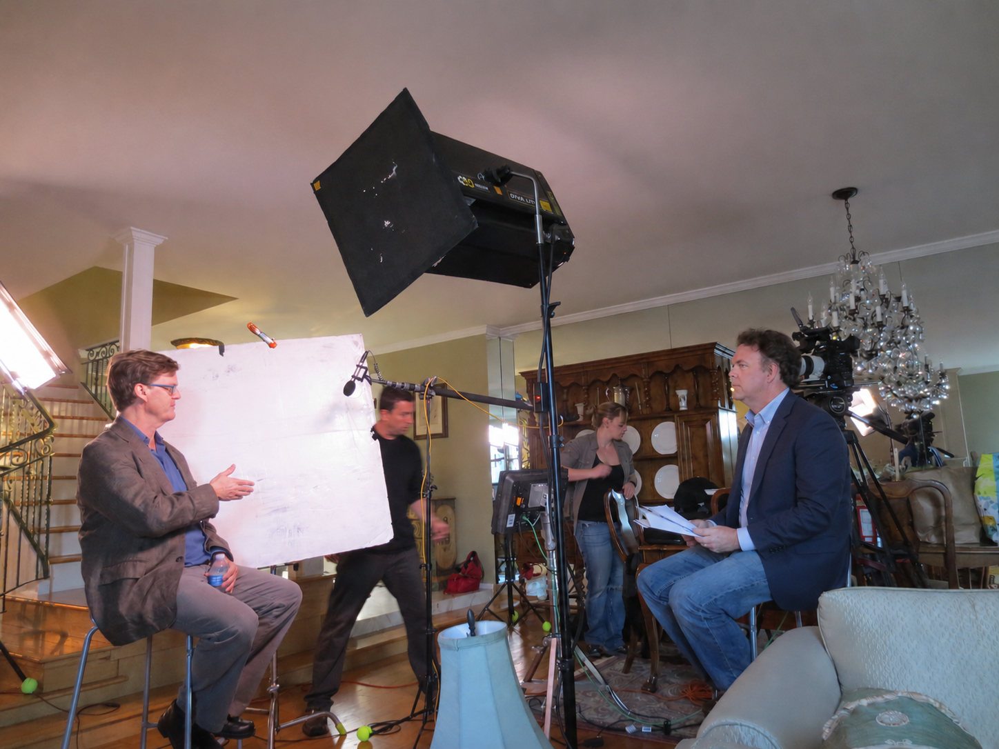 Daniel conducting an interior interview shoot